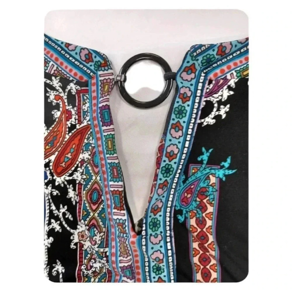 Nicole By Nicole Miller Multicoloured Sleeveless Shift Paisley Dress Size Large - Picture 3 of 8